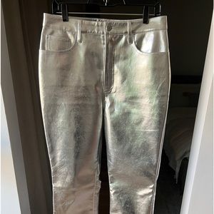 WE WORE WHAT SILVER PANTS